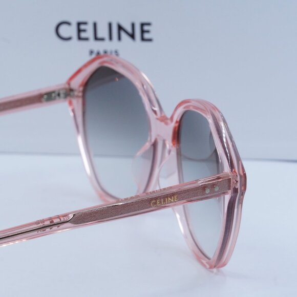 Final Price! Celine CL40201U 72B Sunglasses -Transparent Pink Frame, Grey Lenses - Picture 9 of 9